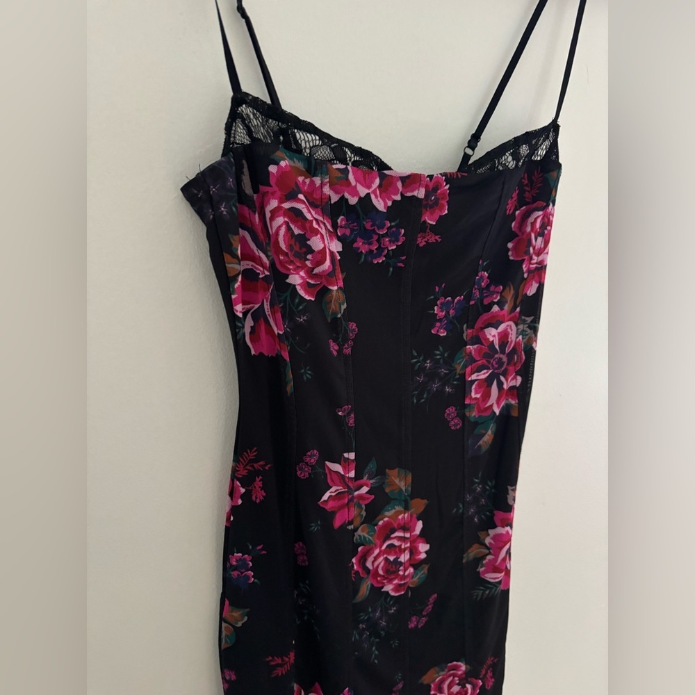 Revolve AFRM Black Floral Mini Dress NWT - Picture 8 of 12